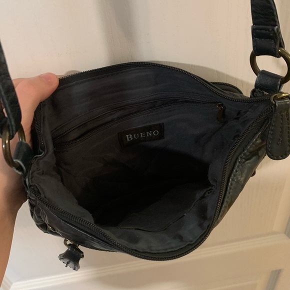 Navy soft faux leather crossbody purse bag - Picture 9 of 9